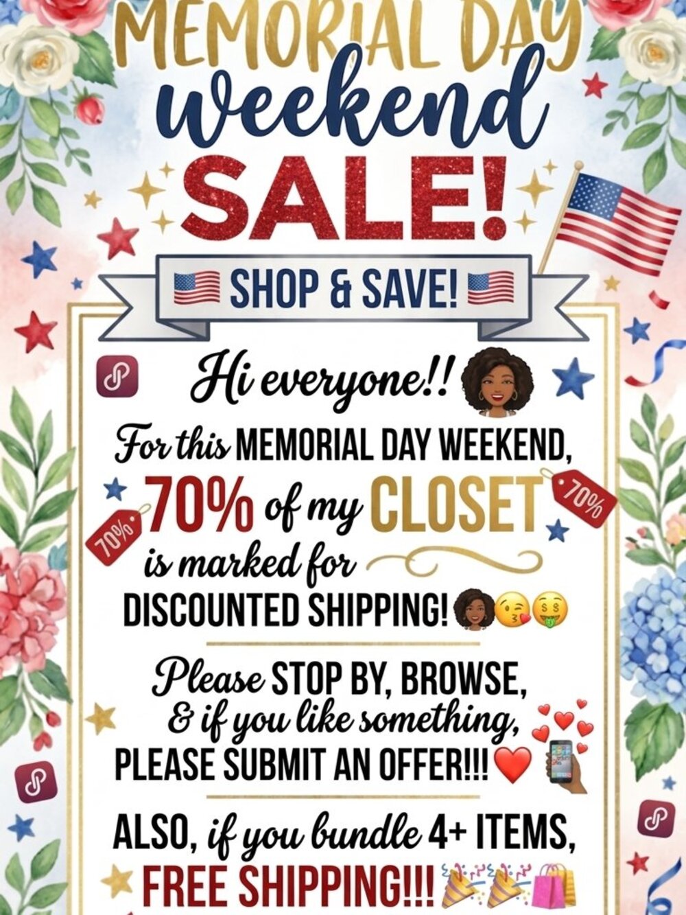 MEMORIAL DAY WEEKEND SALE🥳🤑😘